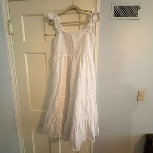 J.Crew Nap Dress Style White Sleeveless Tiered Dress